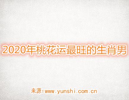 2020年桃花运最旺的生肖男