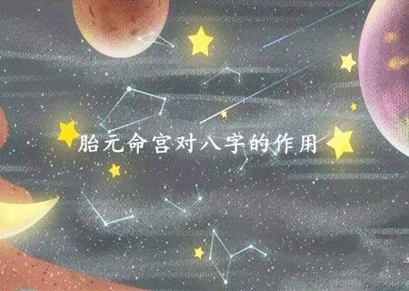 胎元命宫对八字有什么作用