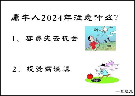 属牛的人2024年注意什么？