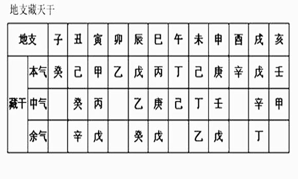 八字里地支藏干什么意思